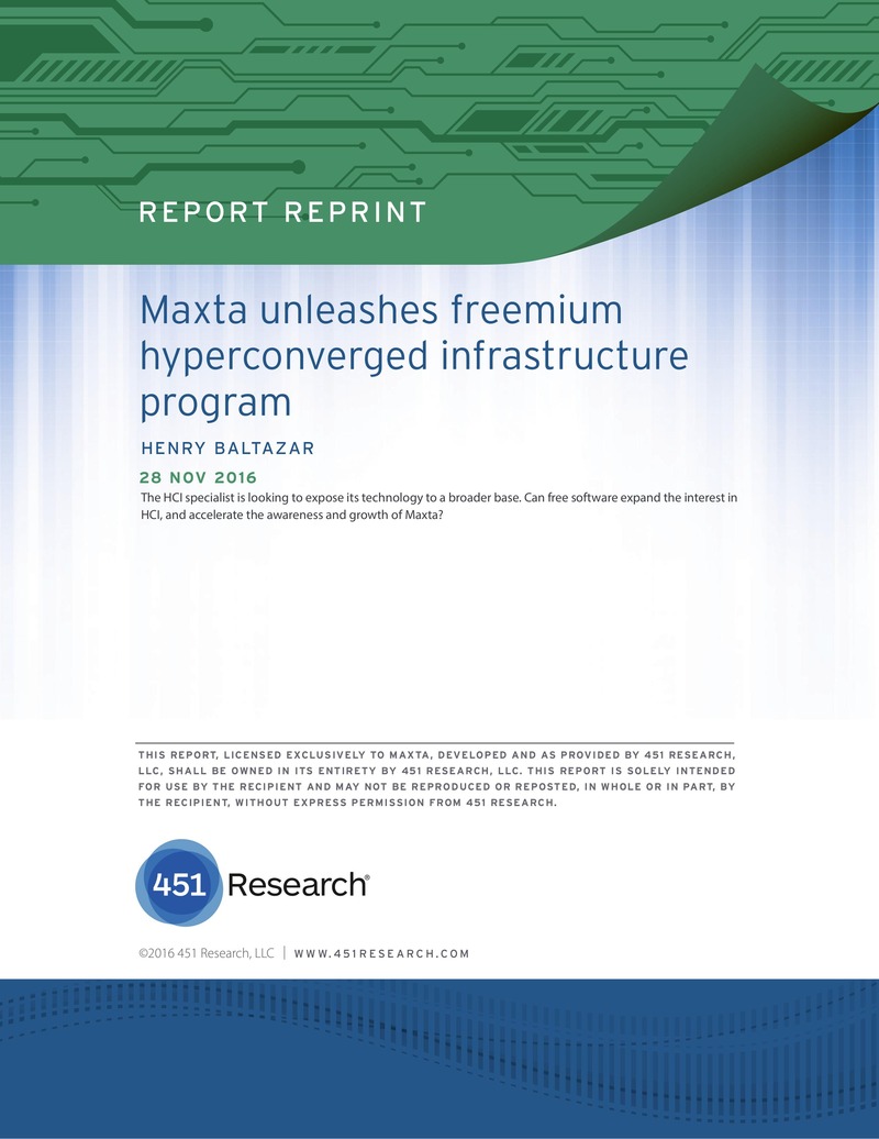 Maxta Launches Freemium Hyperconverged Infrastructure Program to Expand Market Reach