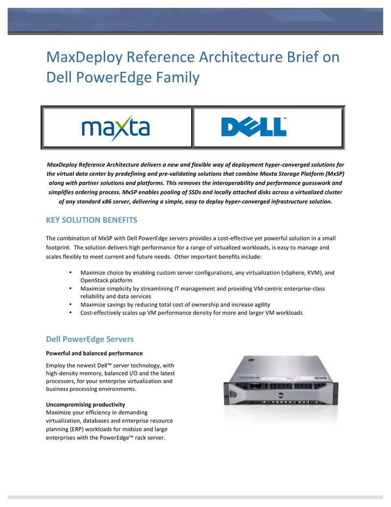 MaxDeploy Reference Architecture on Dell PowerEdge Servers