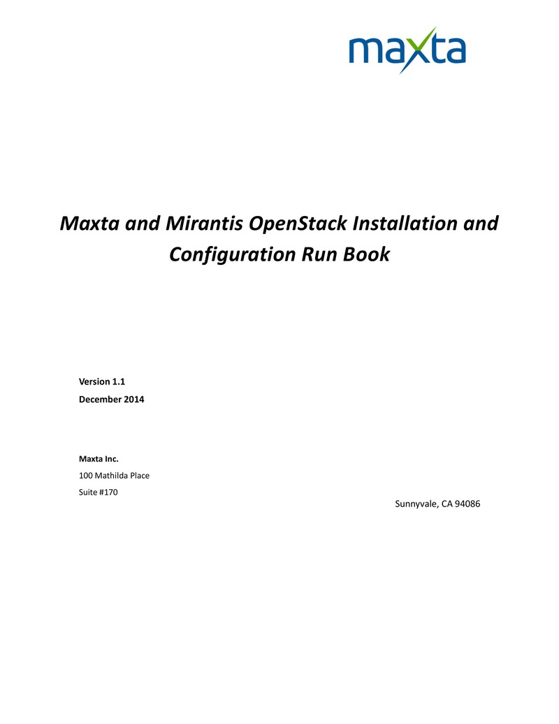 Maxta と Mirantis OpenStack インストール・設定ランブック