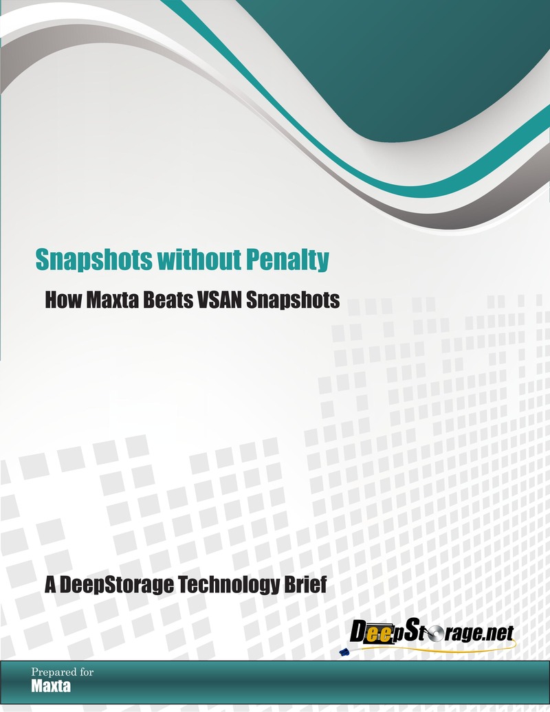 Snapshots without Penalty: How Maxta Beats VSAN Snapshots
