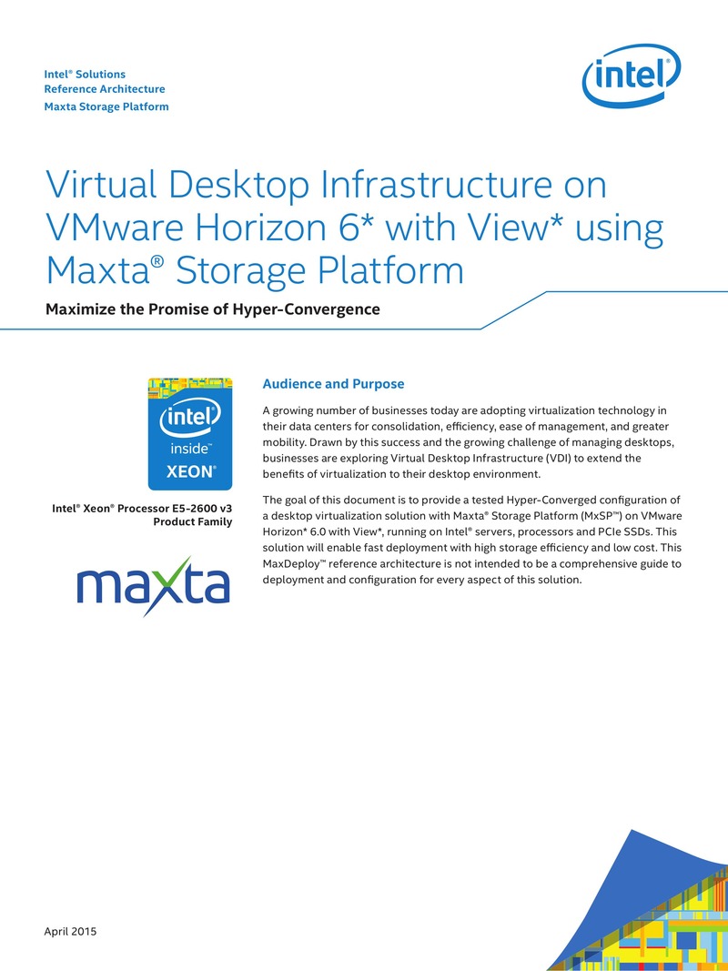 Virtual Desktop Infrastructure Reference Architecture with Maxta Storage Platform
