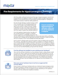 5 Requirements for Hyperconvergence